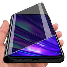 Роскошный умный зеркальный чехол для Huawei Mate 10 Pro, прозрачный чехол, откидная подставка из искусственной кожи, чехол для Huawei Mate 10 Mate10 Lite 2024 - купить недорого