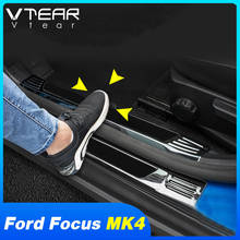 Vtear Car Door Sill Cover Stainless Steel Scuff Plates Guard Protector Interior Accessories Parts For Ford Focus Mk4 St Line 2024 - buy cheap