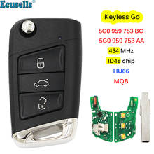 Keyless Go Smart Remote Key Fob 434MHz ID48 Chip for Volkswagen MQB Golf VII MK7 Skoda Octavia A7 2017 P/N: 5G0 959 753 BC HU66 2024 - buy cheap