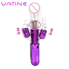VATINE 360 Degree Rotation Dildo Vibrator Transfer Beads AV Rod Clitoris Stimulation G-Spot Vagina Massager Rabbit Vibrator 2024 - buy cheap