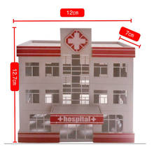 Diorama HO scale Architecture Building Hospital Model Landscape Plastic Sand Table Layout DIY Scene Collection Gifts 2024 - buy cheap