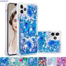 For Apple iPhone 11 Pro Max Cute Silicone Bumper Case for iPhone XS Max XR Bling Glitter Liquid Quicksand Shockproof Full Cover 2024 - buy cheap