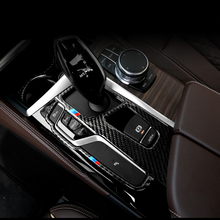 Углеродное волокно для BMW 5 серии G30 G38 6GT внутренняя коробка переключения передач Панель рамка Крышка отделка стойло украшения полосы стикер аксессуары 2024 - купить недорого