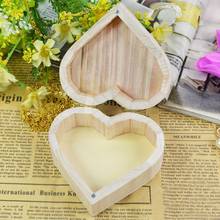 Caixa de jóias artesanal portátil coração forma madeira grande capacidade anel caso para mesa jóias organizador recipiente embalagem 2024 - compre barato