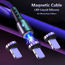 Cable magnético de silicona líquida, Cable Micro USB tipo C para iPhone 8, Samsung, Huawei, cargador magnético de carga rápida 2024 - compra barato