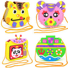 EVA Bag Handicrafts Toys For Children Handmade DIY Cartoon Craft Sewing Animal Puzzle Backpack Creative Education Toy Wholesale 2024 - buy cheap