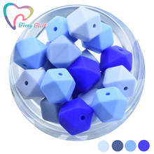20 PCS 14 MM Mini Hexagon Silicone Teething Beads Baby Teether BPA Free DIY Necklace Pacifier Chain Baby Teething Care Infant 2024 - buy cheap