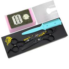 Univinlions kit de tesouras de cabeleireiro, 6 ", tesouras para corte de cabelo profissional, para cabeleireiro japonês 2024 - compre barato