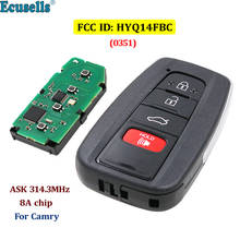 4/3+1 buttons ASK 314.3MHz smart keyless go remote key fob 8A chip FCC ID:14FBC-0351-US suit for Toyota Camry 2018 2019 HYQ14FBC 2024 - buy cheap