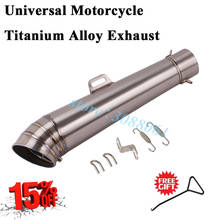 Universal Motorcycle GP Exhaust Escape Modified Titanium Alloy Muffler DB Killer Silencer For Ninja 400 R25 Z900 ATV CBR500R R6 2024 - buy cheap