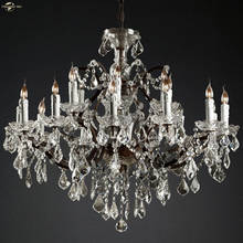 19th C. Rococo-candelabros LED Vintage K9, candelabro de cristal, lámparas de Metal para decoración de dormitorio, sala de estar, granja, accesorio de luces interiores 2024 - compra barato