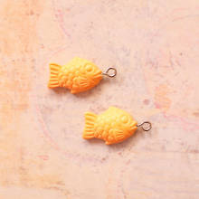 5PCS Resin Fish Biscuits Charms Jewelry Necklace Pendant Keychain Charms For Earring DIY Bracelet Decorations Jewelry Accessory 2024 - buy cheap