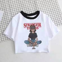 Camiseta de moda Vintage Stranger Things para mujer, blusa informal Chic Ullzang Harajuku, estética divertida Kawaii coreana, ropa de calle 2024 - compra barato