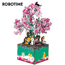 Robotime- Rompecabeza en madera 3D caja músical para niñas, jueguete de piezas armables en madera 3d en forma de caja de música, referencia AM409 2024 - compra barato