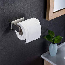 Suporte de rolo de papel higiênico, em aço inoxidável, com gancho, para toalha, cozinha, banheiro, montagem na parede 2024 - compre barato