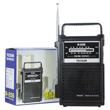 Receptor de rádio tecsun wireless r206, receptor digital de alta sensibilidade fm/mw 2024 - compre barato
