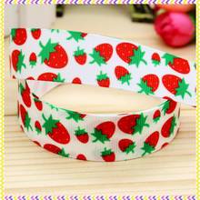 DHK 7/8'' 5yards strawberry printed grosgrain ribbon headwear hair bow diy party decoration OEM Wholesale 22mm E883 2024 - buy cheap
