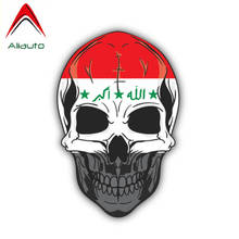 Aliauto Skull Iraq Flag Car Sticker Creative Waterproof Decal Automobile Motorcycles Decoration Accessories Vinyl,12cm*8cm 2024 - buy cheap