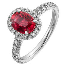 14K Au585 White Gold Ring Women Wedding Anniversary Engagement Party Ring 4 Claw Oval Garnet Moissanite Diamond Elegant Trendy 2024 - buy cheap