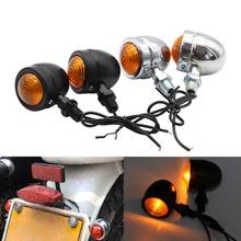 2Pcs 12V Motorcycle Universal Mini Retro Motorcycle Turn Signal Lights 1-Wire Amber Light Motorbike Blinkers Indicators 2024 - buy cheap