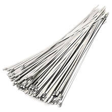 50Pcs 4.6X300Mm Stainless Steel Exhaust Pipe Wrap Coated Locking Cable Zip Ties Self-Locking Stainless Steel Cable Tie 2024 - buy cheap