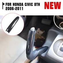 Pcmos пластиковые наклейки из углеродного волокна для HONDA Civic 8th 2006-2011 центральная консоль ручной тормоз хромированная Накладка для стайлинга черный 2024 - купить недорого