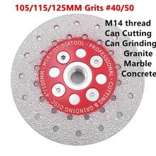 DT-DIATOOL 1pc Double Side Coated Diamond Cutting Wheel Grinding Disc for Granite Marble M14 or 5/8-11 thread Dia 100/115/125mm 2024 - buy cheap