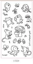 Carimbo/selo de silicone transparente com animais de desenho animado para scrapbooking/álbum de fotos, carimbo decorativo transparente a0250 2024 - compre barato