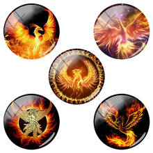 TAFREE 12/15/16/18/20/25/30/35/40 mm Handmade Fashion Fire Phoenix  Glass Cabochon Dome Cameo Pendant For DIY KeyChain TH149 2024 - buy cheap