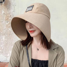 2020 anti-UV wide Brim full face sun hat for women vacation summer panama foldable bucket hat large brim korean beach sun hat 2024 - buy cheap