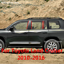 For Toyota Land Cruiser 2016 2015 2014 2013 2012 2011 2010 Car Carbon Fiber Door Window Middle Column B C Pillar Strip Stickers 2024 - buy cheap