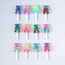 18pcs/lot  44*15mm  Gummy Bear Fake Lollipops  Flatback Resin Candy Charms for Pendants Earrings Diy Keychain parts 2024 - buy cheap