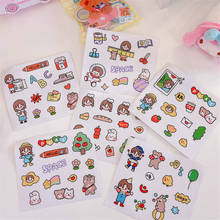 3Sheets/pack New Lovely Girls Daily Decorative Stickers Scrapbooking Stick Label Diary Stationery Album Bullet Journal Stickers 2024 - buy cheap