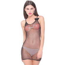 New Sexy Lingerie Siamese Mesh Clothing Hollow Slings Body Stockings Package Hip Round Neck Tights Women Black Fishnet Stockings 2024 - buy cheap