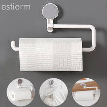 Suporte de parede para rolo de papel toalha e dispenser, para cozinha, banheiro, sob o armário, suporte de papel higiênico 2024 - compre barato