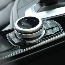 Multimídia carro Botões Cobrir Adesivos para BMW iDrive 1 2 3 5 7 Série X1 X3 F25 X5 F15 X6 16 F30 F10 F07 E90 F11 2024 - compre barato