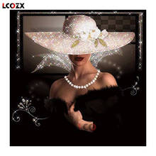 Full Square/Round Drill 5D DIY Diamond Painting woman with hat 3D Embroidery Cross Stitch Mosaic Rhinestone Decoration Crafts 2024 - buy cheap