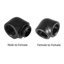 2pcs 90 Degree Water Cooling Fittings Adapter G1/4 Thread for PC Water Cooling System Male to Female / Female to Female Optional 2024 - buy cheap