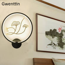 Lámparas de pared redondas Vintage de estilo chino para sala de estar, lámpara Led de pájaro, accesorios de iluminación Retro, luminaria de decoración artística 2024 - compra barato