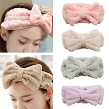  Women Makeup Coral Fleece Headband Wash Face Soft Hair Holder Elastic Top Knot Hairbands Girl Headwear Hair Accessories 2024 - buy cheap