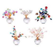 2019 New Arrive Colorful Crystal Beads Prism Tree Glass Art Lucky Craft Ornament Fengshui Home Decor Gift 2024 - buy cheap