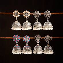 Gypsy Bell Dangle Earrings For Women Jewelry Pearl Vintage Earring Indian Jhumka 2021 Trend Pierce Ear Rings For Girl Pendientes 2024 - buy cheap