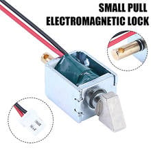 Mini fechadura elétrica de alta qualidade, trava solenoide magnética de alta qualidade com parafuso elétrico, 12v, a, para portas de armários e armários, 1 peça 2024 - compre barato