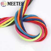 Meetee 20M 5mm Woven Cotton Rope 16 Strands Solid Cord for Pants Waist Strong Rope Garment Handbag DIY Crafts Handmade Accessory 2024 - buy cheap