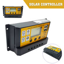 Controlador de carga Solar, reguladores solares PV con pantalla LCD, cargador de salida USB Dual de 5V, 100A, 12V, 24V, cargador de batería Solar automático 2024 - compra barato