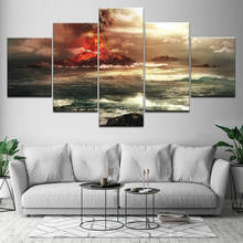 5 Plane Painting Frame Wall Painting Home Decor Mountains Volcano Canvas Prints Paint Art Pictures Posters Quadro Decoraction 2024 - buy cheap