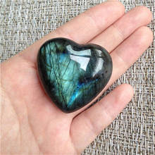 Heart Shaped Natural Blue Color Genuine Labradorite Original Labradorite Moonstone Natural Stones Ornament Moonstone Send Random 2024 - buy cheap