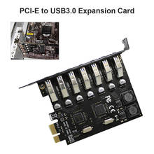 PCI-E к USB 3,0 адаптер PCI Express высокое Скорость 7 Порты добыча специальный Riser карта PCIe конвертер для настольных ПК компьютер 2024 - купить недорого