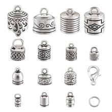 240pcs/box Tibetan Style Alloy Cord Ends End Caps wtih Bead Container for Jewelry Making DIY Bracelet Necklace Finding 2024 - купить недорого