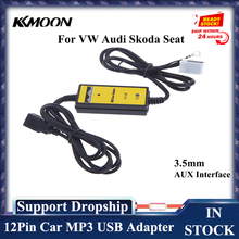 Adaptador USB MP3 de 12 pines para coche, interfaz auxiliar de 3,5mm, cambiador de CD, Cable de entrada de línea de Audio estéreo para VW, Audi, Skoda, Seat 2024 - compra barato